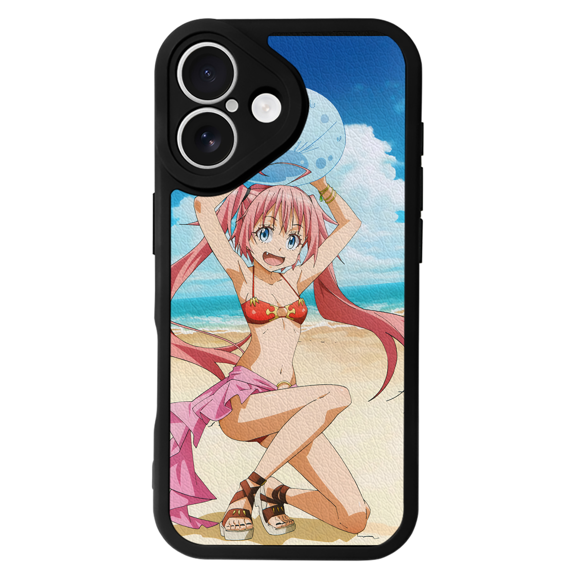 （画像用） 転スラ Regarding Reincarnated to Slime 【iPhone 16シリーズ対応】シリコンスマホケース（レザー調） 材質：シリコン
